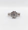 Bague marguerite vintage or blanc, 0,60 carat diamants serti illusion 58 Facettes A06236