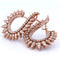 Boucles d'oreilles Orecchini créoles pavés en or rose 18k et diamants 58 Facettes OR204