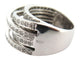 Bague 55 bague 5 rangs & 4 liens croises t55 en or blanc 18k 20gr 180 diamants 2.5ct 58 Facettes 268938