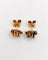 Puces d'oreilles antique or rose 18k fleurs et diamants taille roses (circa 1880 58 Facettes A06248