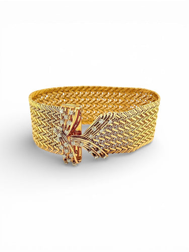 Bracelet Bracelet manchette en or 18 carats 58 Facettes