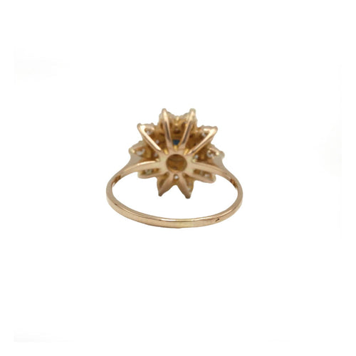 Bague 51 Bague Marguerite - Or rose, Diamants & Saphir 58 Facettes 250365R