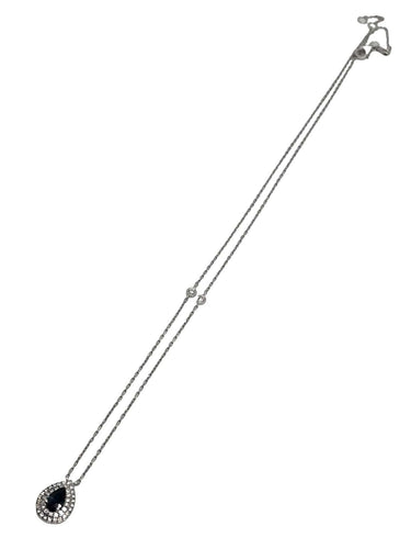 Collier Collier or blanc saphir et diamants 0,70 ct 58 Facettes 1551