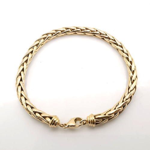 Bracelet Bracelet Maille palmier or jaune 18 carats 58 Facettes