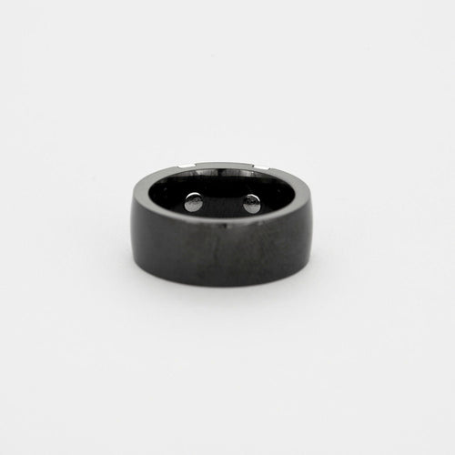 Bague 54 Bague or blanc céramique noire 58 Facettes 3131541