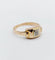 Bague 53.5 Bague Tank Art Déco or rose, petit diamant et monture géométrique (circa 1950) 58 Facettes A05167