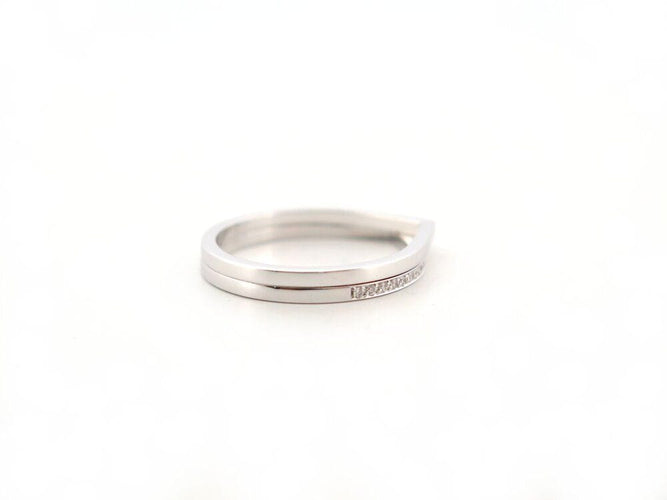 Bague 53 bague REPOSSI antifer 2 rangs raf2akwg00000 53 or blanc 18k diamants 58 Facettes 266114