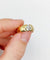 Bague 57.5 Bague jonc dôme en or 18k et diamant taille ancienne 1,10 carat 58 Facettes A06531