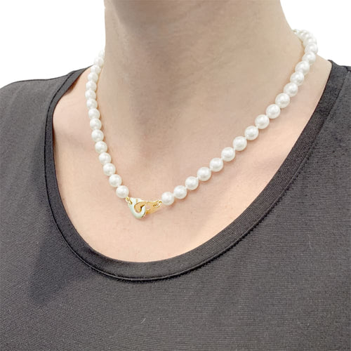 Collier Collier de perles Dinh Van, "Menottes R12", en or jaune. 58 Facettes 35155