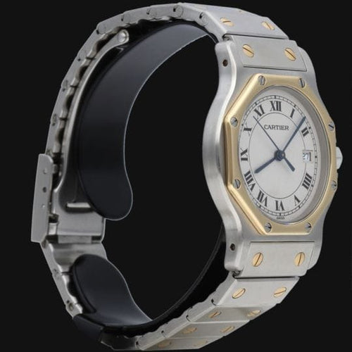 Montre Cartier Montre Santos Ronde Octagon Or Jaune 18K Et Acier 58 Facettes MT44455