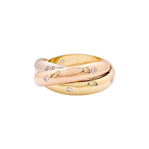 Bague 51 Bague Cartier, "Constellation", trois ors et diamants. 58 Facettes 34820