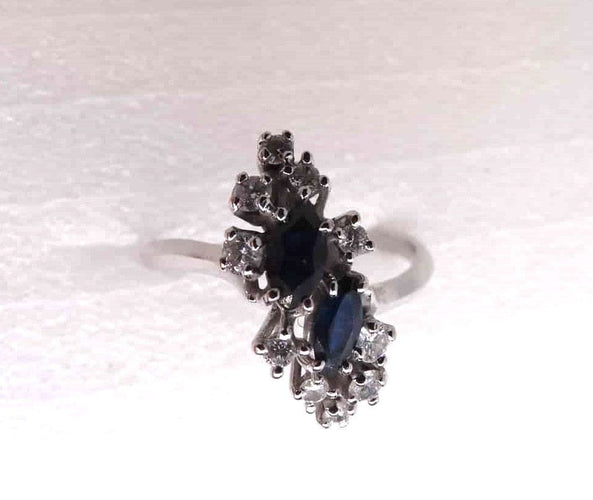Bague 54 Bague en or Diamants et Saphirs 58 Facettes 13069