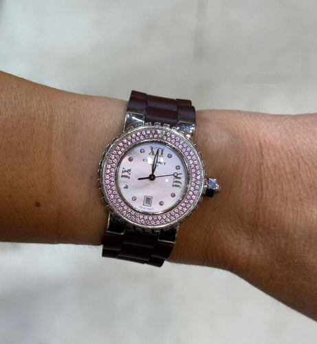 Montre Chaumet  - Montre class one saphirs roses et diamants 58 Facettes