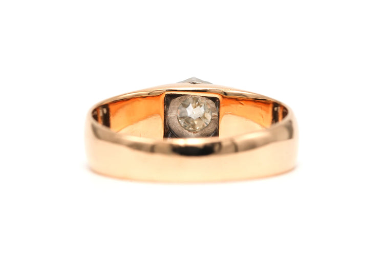 Bague 56 Bague Napoléon III or jaune et argent, diamant old cut 58 Facettes 22736