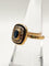Bague 51.5 Bague Vintage style Art Déco or jaune, saphirs et diamants 58 Facettes