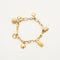 Bracelet Gourmette breloque en or jaune 58 Facettes LP819