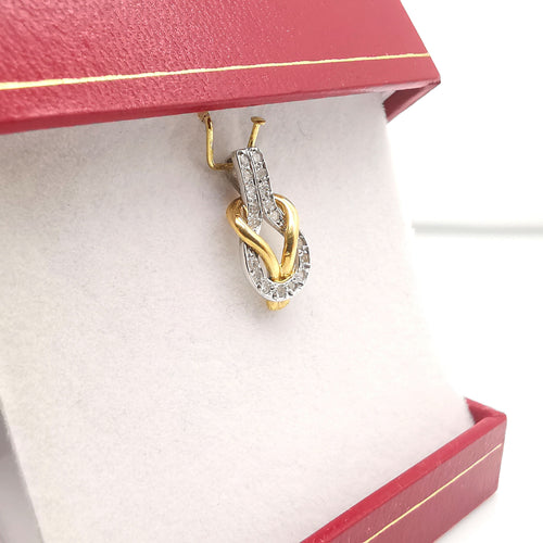 Pendentif Pendentif en or jaune et blanc & diamants 58 Facettes