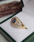 Bague 53.5 Bague or jaune, saphir, diamants 58 Facettes 457