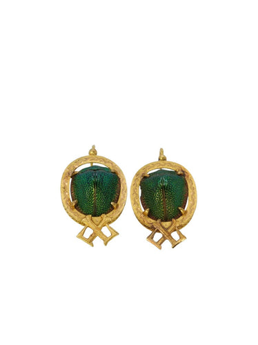 Boucles d'oreilles Boucles d'oreilles dormeuses scarabée 58 Facettes 904