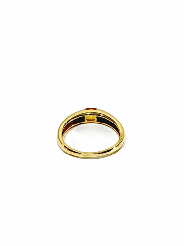 Bague 52 Bague or jaune, citrine orange 58 Facettes