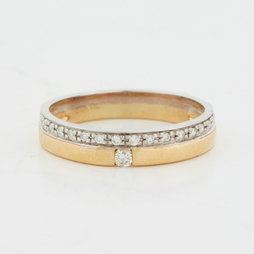 Bague 56 Bague Deux Ors avec Diamants 58 Facettes RÉF 3030/18