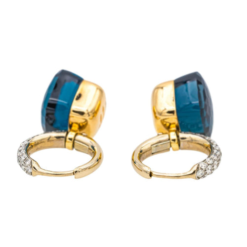 Boucles d'oreilles Pomellato Boucles d'oreilles Nudo Or rose Topaze, Diamant 58 Facettes 4174325RV