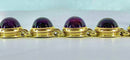 Bracelet Bracelet en or 18 carats sertie de 9 améthystes en cabochon 58 Facettes AB88