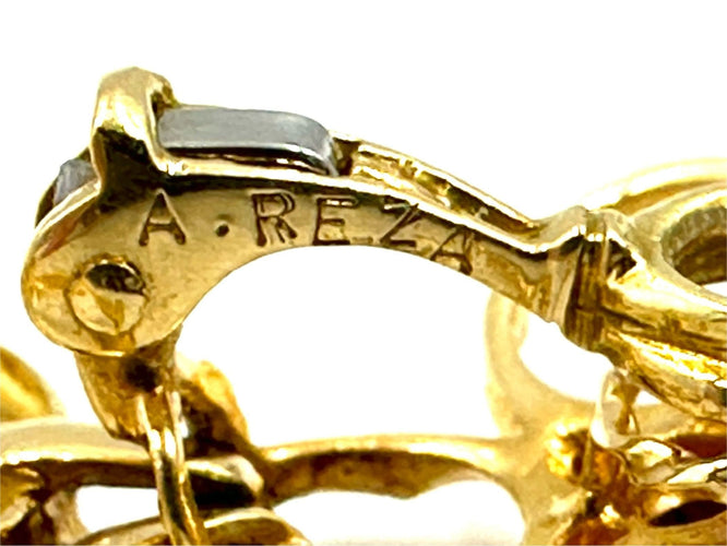 Boucles d'oreilles ALEXANDRE REZA. Importantes boucles d'oreilles or jaune 18K 58 Facettes