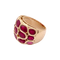 Bague 53 Bague or jaune et rubis. 58 Facettes 34681