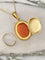 Pendentif Pendentif porte-photo en or jaune serti d'un camée en Agate 58 Facettes