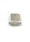 Bague 61 Chevalière en or blanc 18 carats et diamant 58 Facettes