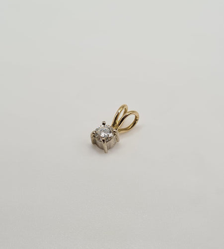 Pendentif Pendentif or jaune diamant 0.25ct 58 Facettes