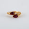 Bague 55 Bague Toi et Moi Rubis Diamants 58 Facettes