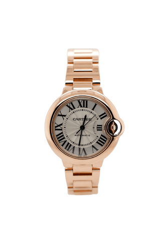 Montre Cartier - Montre Ballon Bleu Or Rose - 33 mm 58 Facettes 1.0000922/1