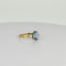 Bague Bague en or jaune avec topaze bleue ovale 58 Facettes 2508021