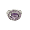 Bague 56 Bague en or blanc, diamants et améthystes 58 Facettes B250466