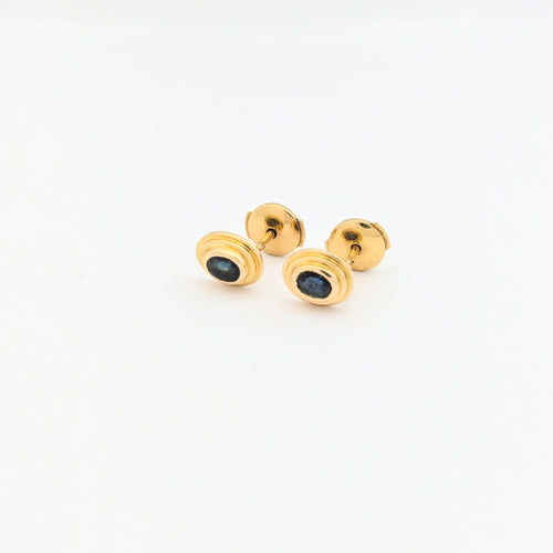 Boucles d'oreilles Boucles d'oreilles en or jaune et saphir 58 Facettes 30063