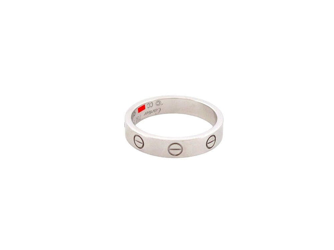 Bague 54 bague CARTIER love pm 1 diamant crb4050500 54 or blanc 18 carats 58 Facettes 267904