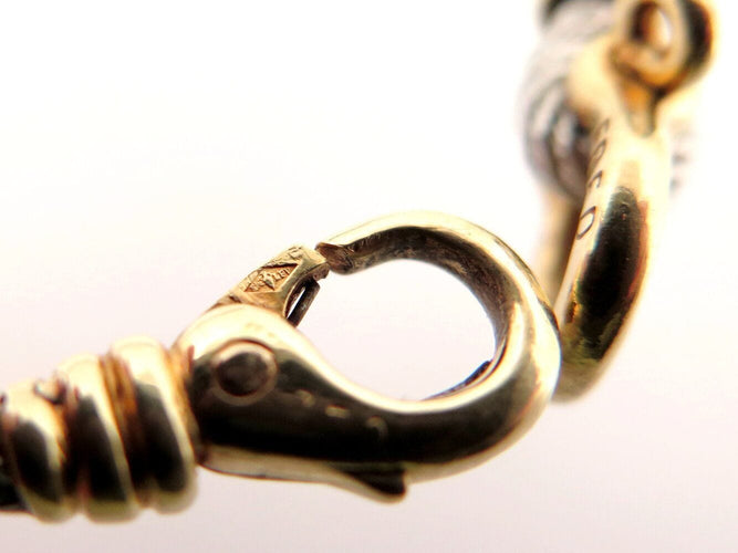 Bracelet vintage bracelet FRED force 10 t17 cable en acier & manille or jaune 18k 58 Facettes 269964