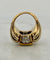 Bague 54 Bague rétro Tank en or , diamants et émeraude 58 Facettes