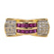 Bague 54 Bague Tank Or jaune Rubis, Diamant 58 Facettes 2820738CN