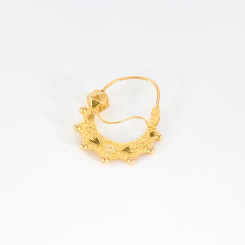 Boucles d'oreilles Paire de créoles savoyardes, travail français 58 Facettes