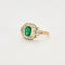 Bague 61 Bague Tank Art Déco Emeraude Diamants 58 Facettes