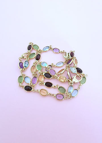 Collier de Pierres fines Or Jaune 18 K 58 Facettes AA 1692
