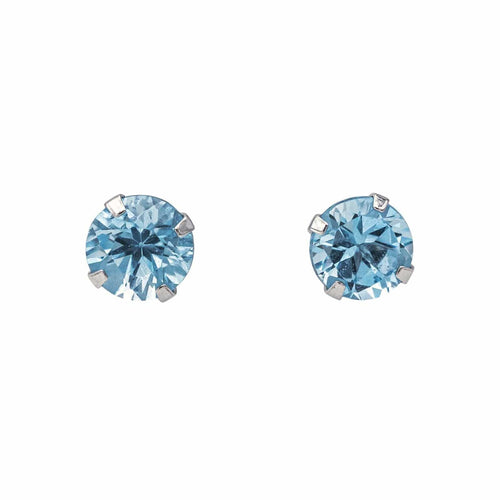 Boucles d'oreilles Boucles d'oreilles Puces Or blanc Topaze 58 Facettes 4021230RV