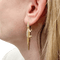 Boucles d'oreilles Mono boucle Bibi Van Der Velden, "Alligator Art Deco", or, diamants, tsavorites. 58 Facettes 34454