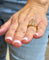 Bague 51.5 Bague en or jaune 18 carats et perles 58 Facettes