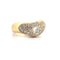 Bague 56 Bague ondulée or jaune et diamants 58 Facettes