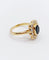 Bague 58 Bague marguerite art deco or 18k saphir et diamants taille brillants 58 Facettes A03969
