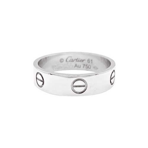 Bague 61 Bague Cartier, "Love Classique", or blanc. 58 Facettes 34384
